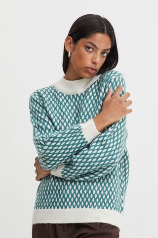 Pull-over 'Kamara' ICHI en bleu : devant