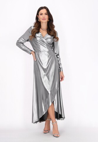 faina - Vestido de noche 'Fashion Look' en plata: frente