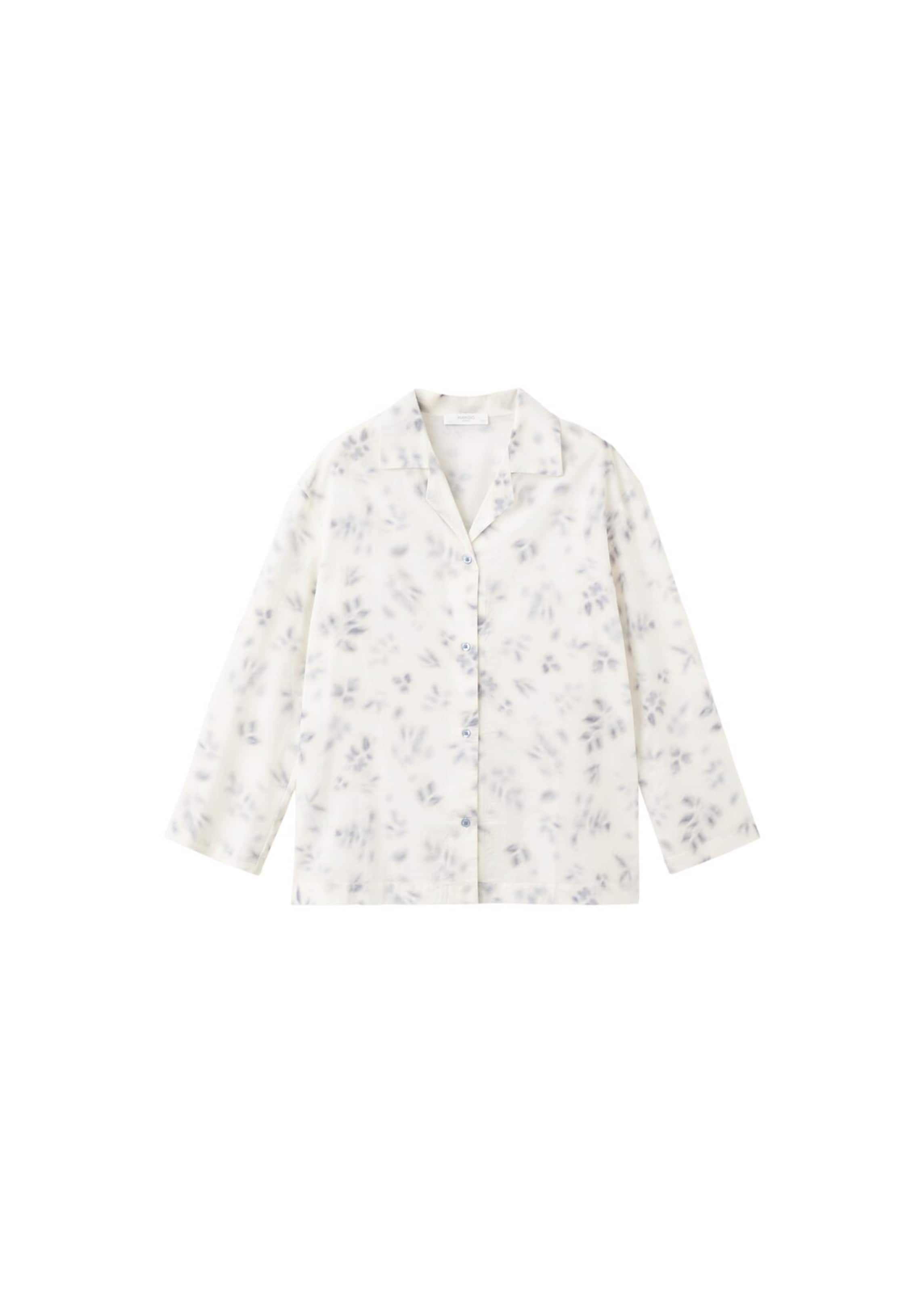 MANGO Schlafhemd 'Fluir' in Blau: Vorderseite