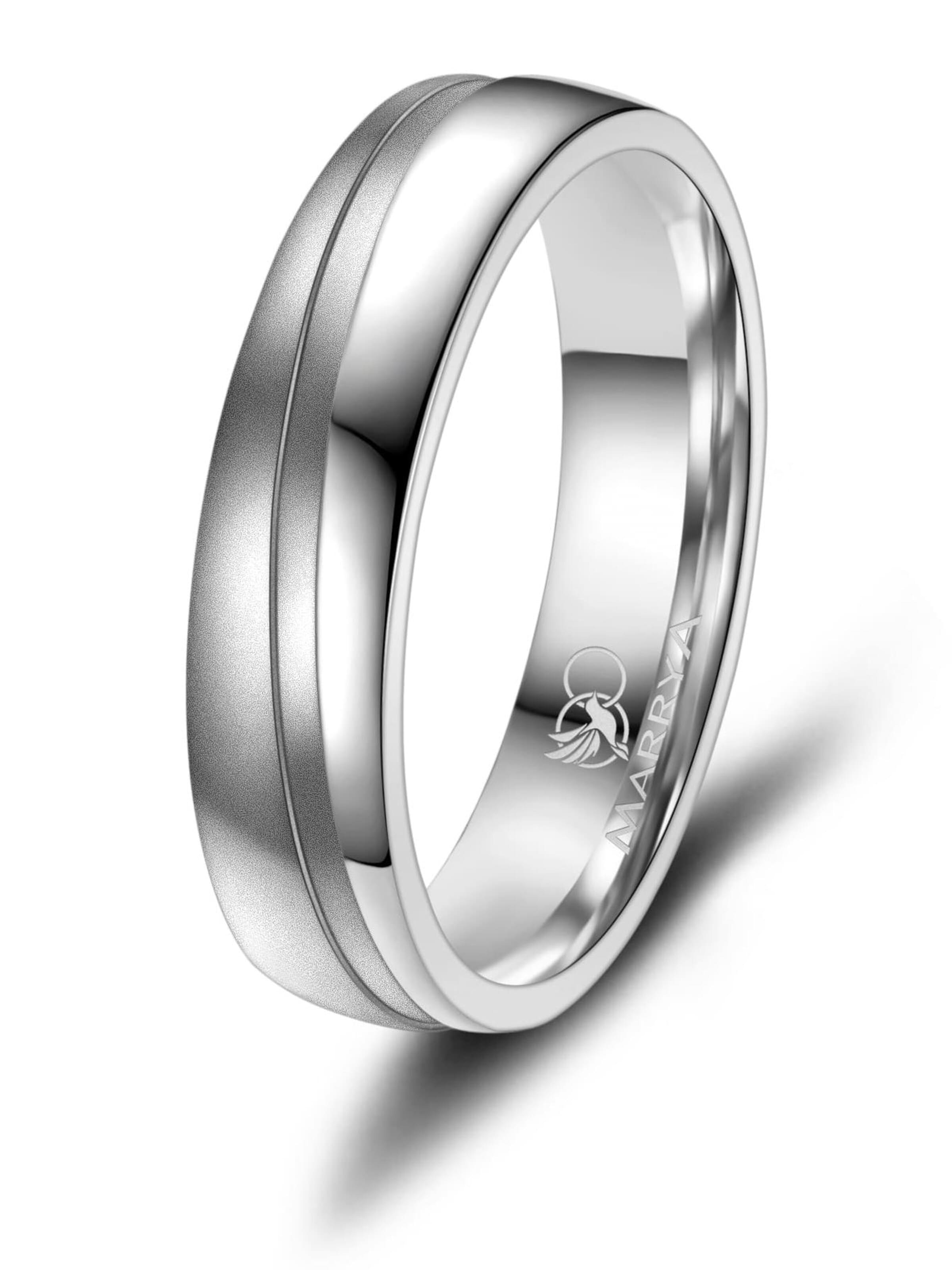 MARRYA Ring 'MARRYA ES-12 Ehering aus Edelstahl - Silberfarben' i silver