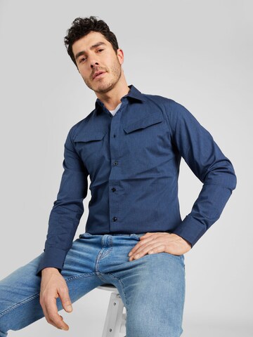 G-Star RAW Slim fit Overhemd in Blauw