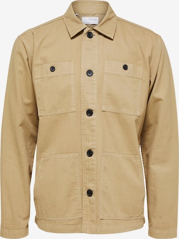 Regular fit Camicia 'Tony' di SELECTED HOMME in beige: frontale