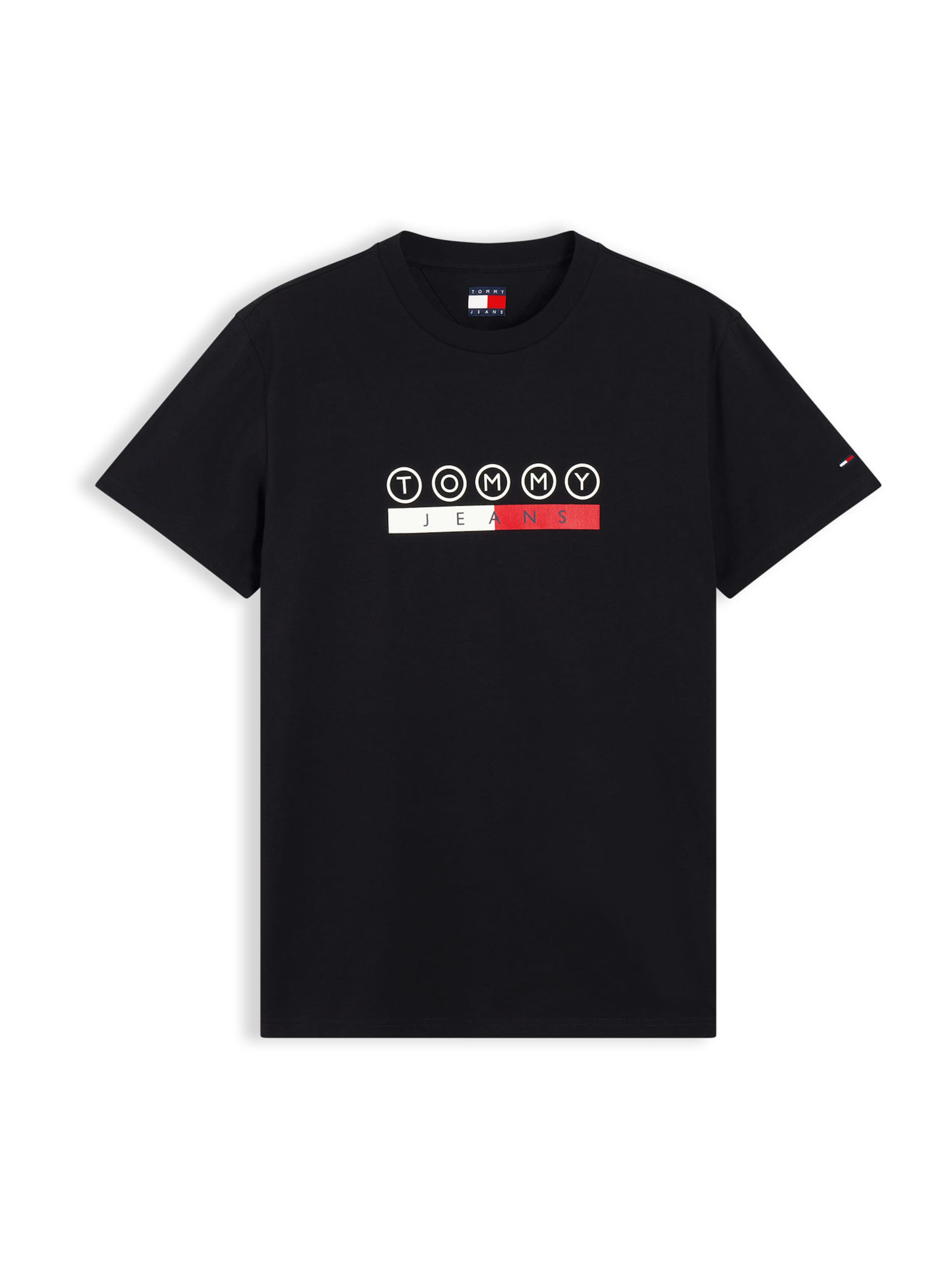 T-Shirt 'DNA PLAY' Tommy Jeans en noir : devant
