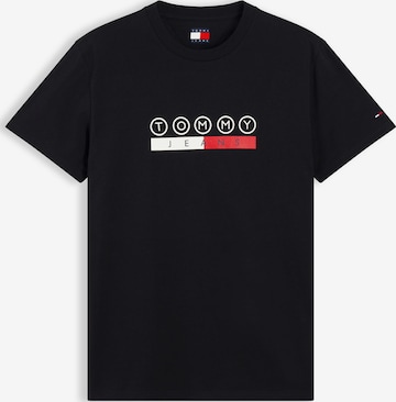 T-Shirt 'DNA PLAY' Tommy Jeans en noir : devant