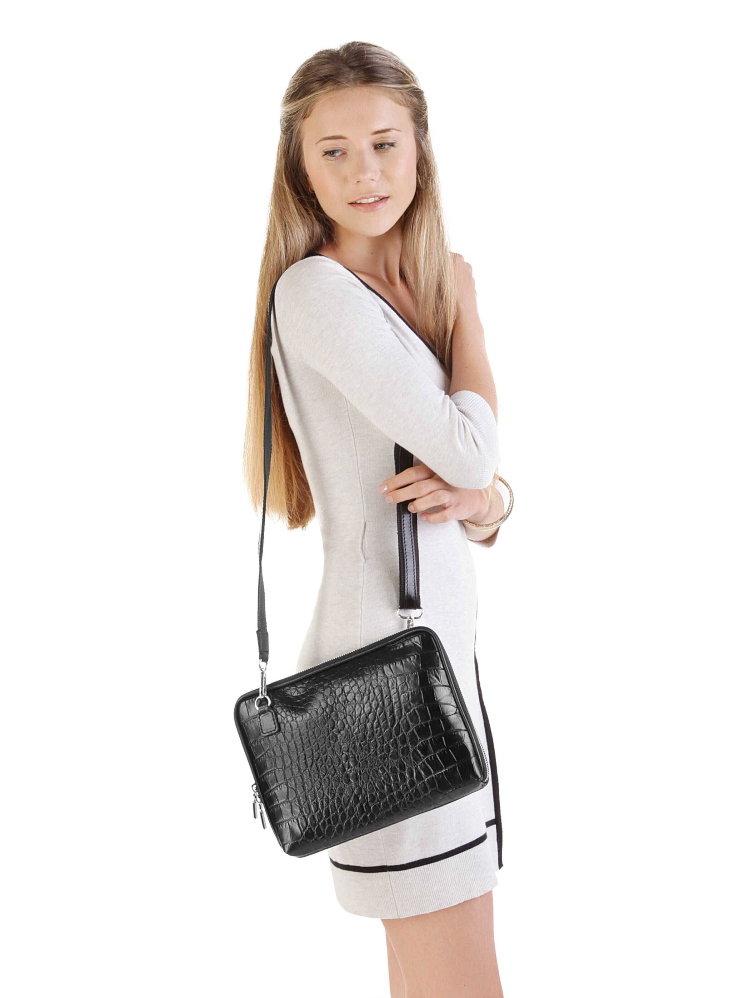 Sac à bandoulière Cluty en noir : devant