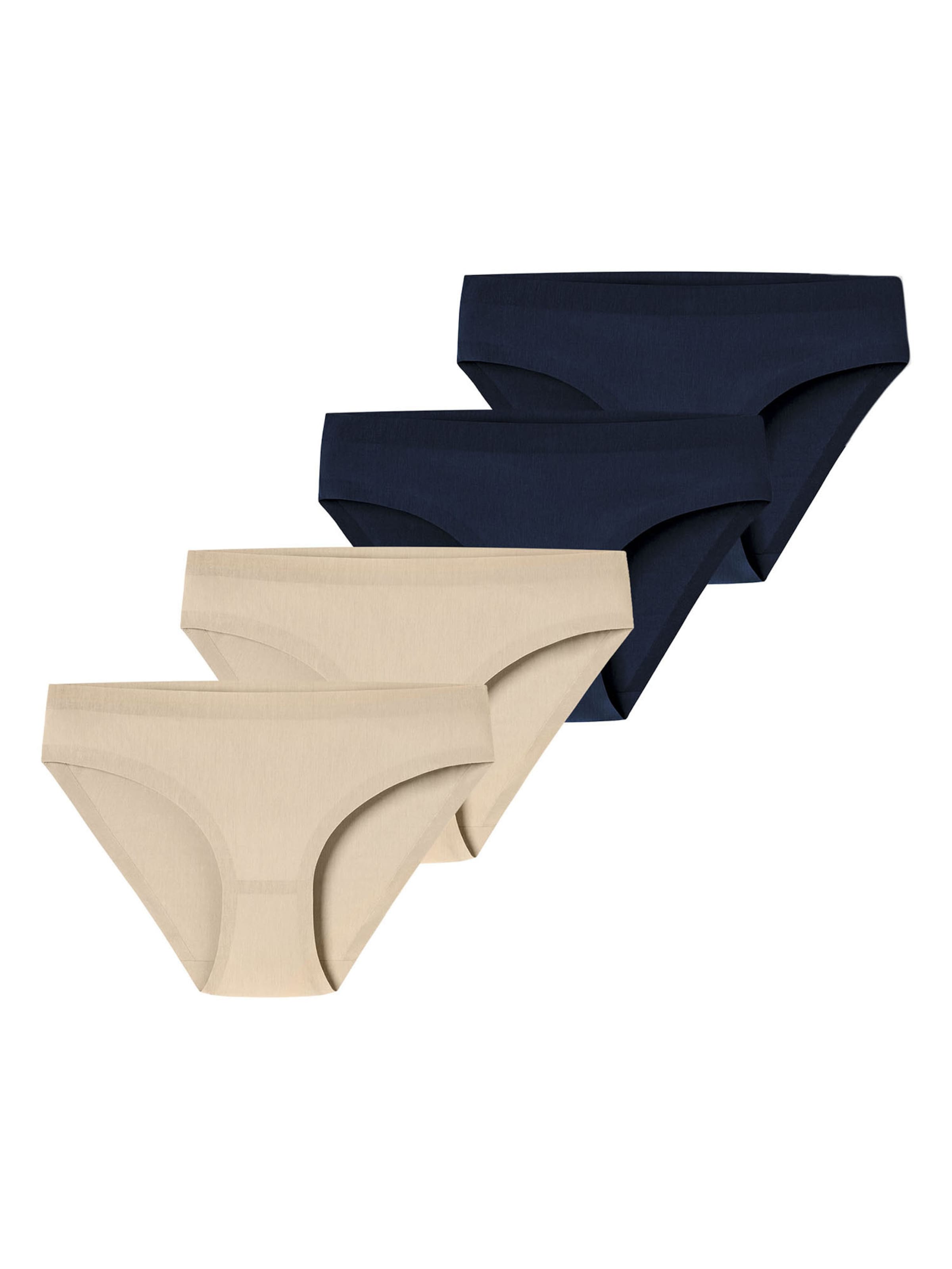 SCHIESSER Slip ' Invisible Cotton ' in sand / nachtblau, Produktansicht