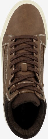 s.Oliver High-Top Sneakers in Brown