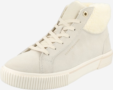 TOMMY HILFIGER High-top trainers in Beige: front