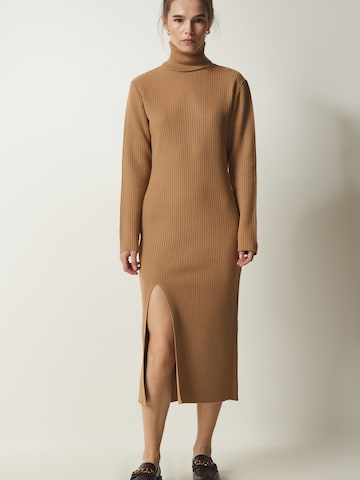 Happiness İstanbul Трикотажное платье в Коричневый: спереди