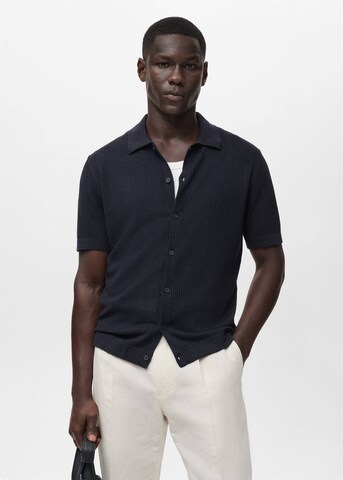 MANGO MAN Strickjacke 'Flew' in Blau: Vorderseite