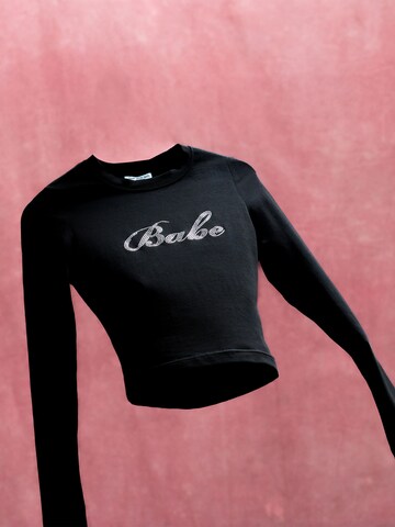 melns FIVE STAR GIRL T-Krekls