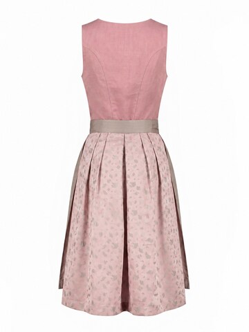 Falkenrieder Dirndl 'Damen Midi Trachtenkleid mit praktischer Rocktasche - Basel' in Pink
