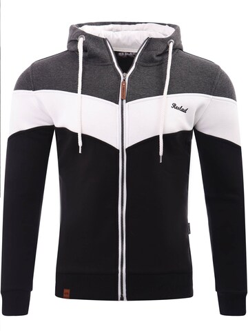 Reslad Zip-Up Hoodie 'Sweatjacke Zipper 3-Colors' in Black: front