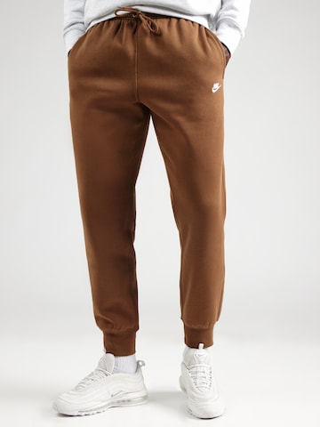 Nike Sportswear Конический (Tapered) Штаны 'CLUB' в Коричневый: спереди