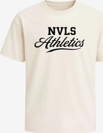 Neverless Shirt 'NVLS Athletics' in Beige: front