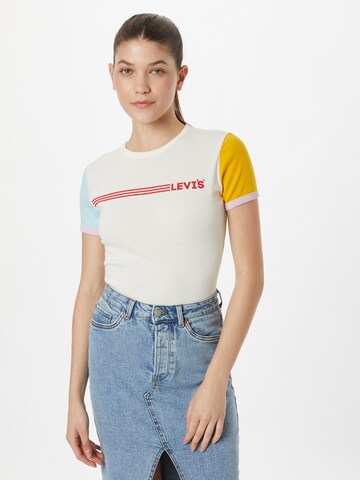 LEVI'S ® Shirt 'Graphic Ringer Rickie' in Weiß: Vorderseite