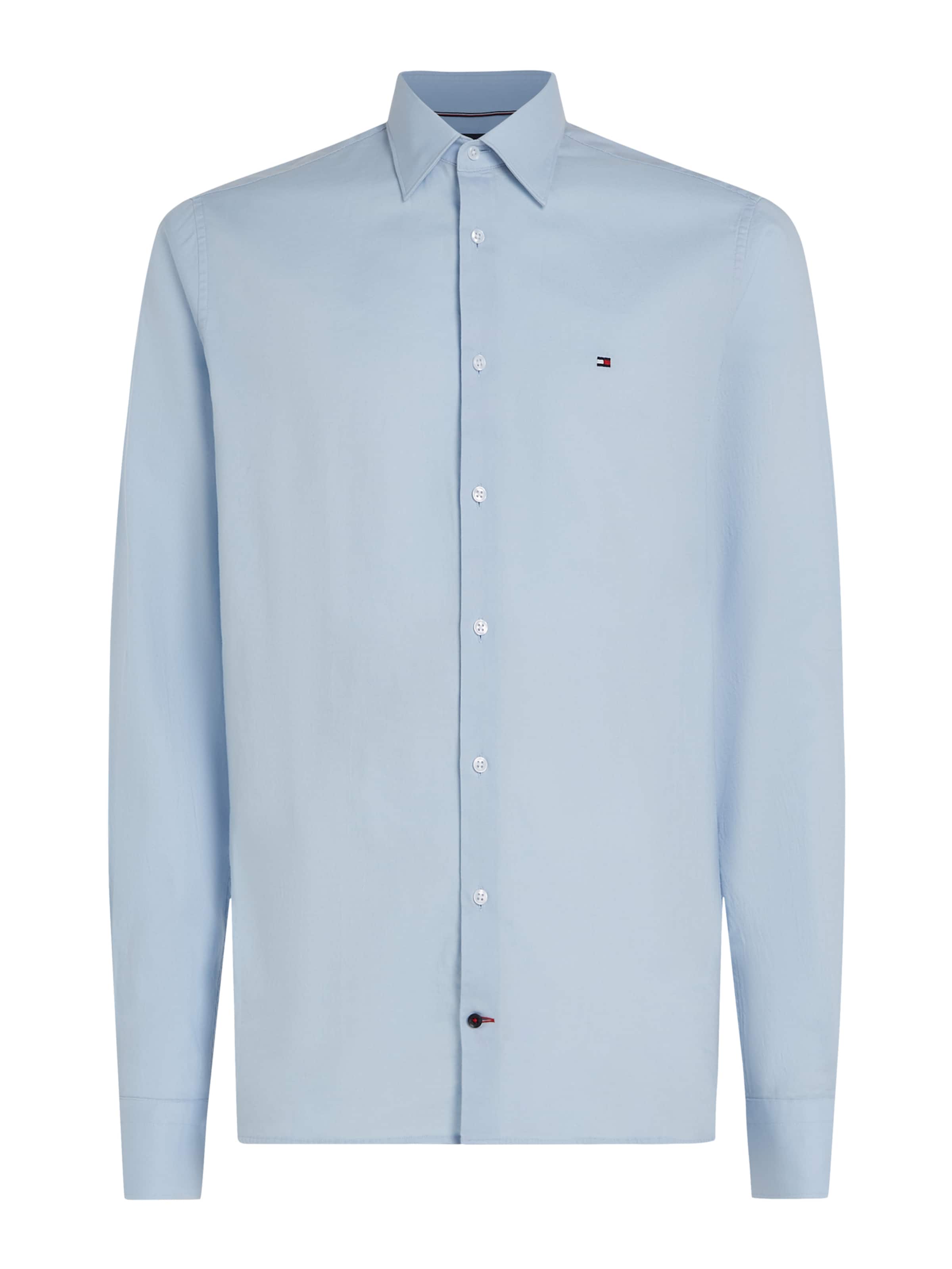 Coupe slim Chemise TOMMY HILFIGER en bleu : devant