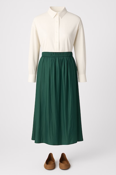 Touche Prive Skirt in Emerald, Item view