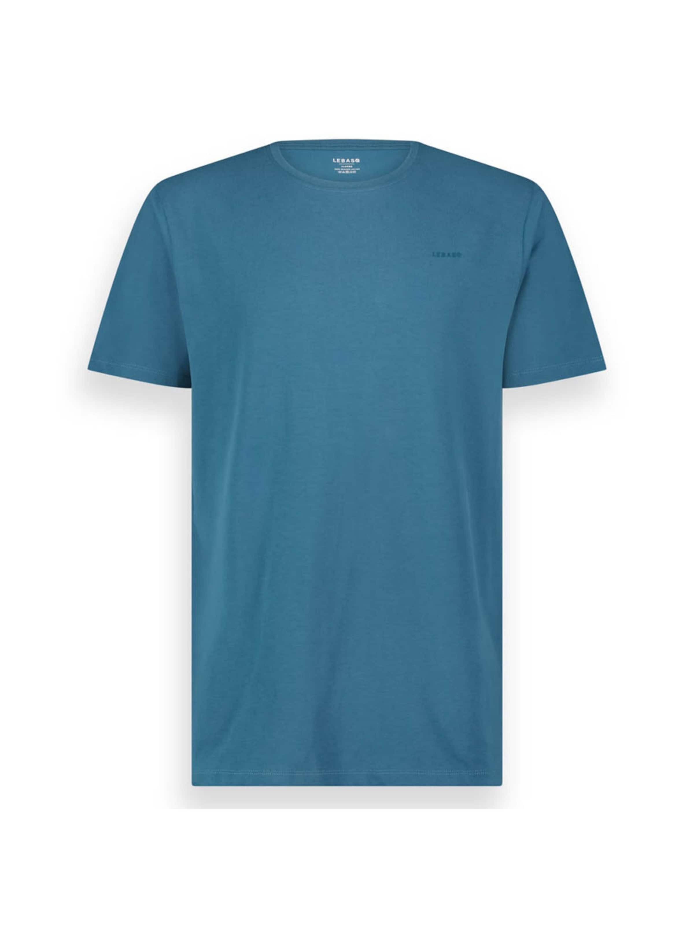 LEBASQ Shirt 'The Baker Crew Neck' in Blauw: voorkant