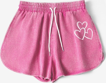 Pantalon GORHEY en rose : devant