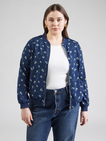 Vero Moda Curve Kevad-sügisjope, värv sinine: eest vaates