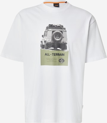 BOSS - Camiseta 'Wagon' en blanco: frente