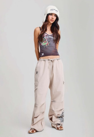 regular Pantaloni funzionali di Ed Hardy in grigio: frontale