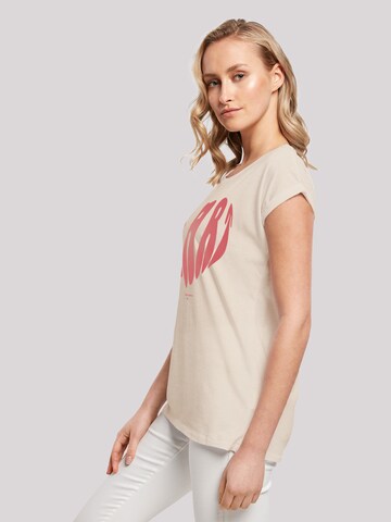 T-shirt 'Valentinstag Herz ' F4NT4STIC en beige
