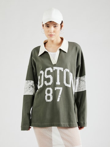 TOPSHOP Tričko 'Boston 87' - Zelená: predná strana