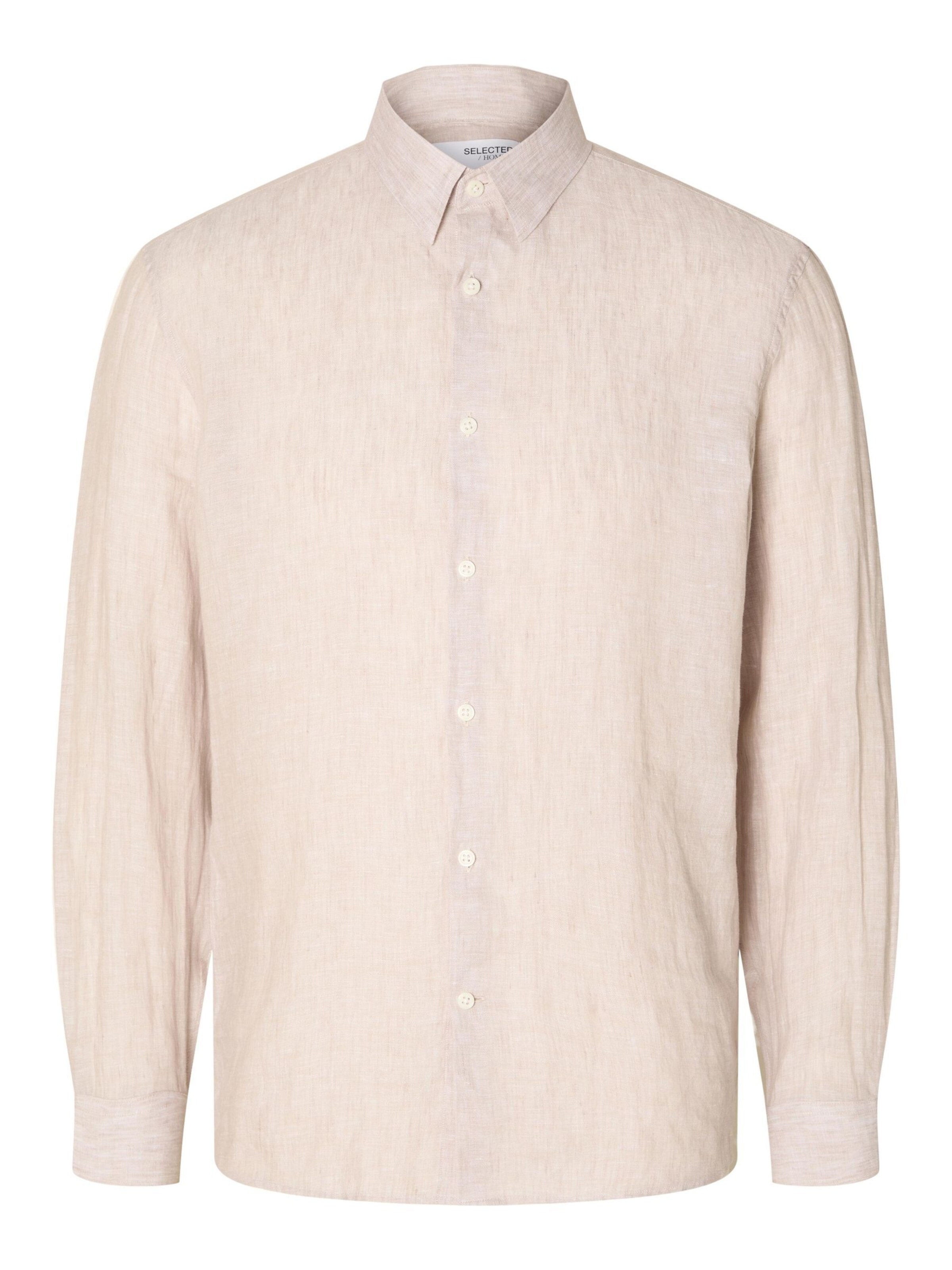 SELECTED Regular fit Srajca | bež barva: sprednja stran