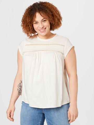 Vero Moda Curve Bluse 'Debbie' in Weiß: predná strana