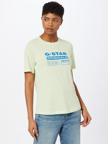 T-shirt G-Star RAW en vert : devant