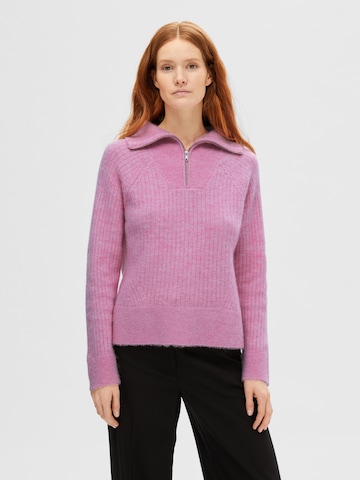 SELECTED FEMME Sweater 'Lulu Mika' in Pink: front