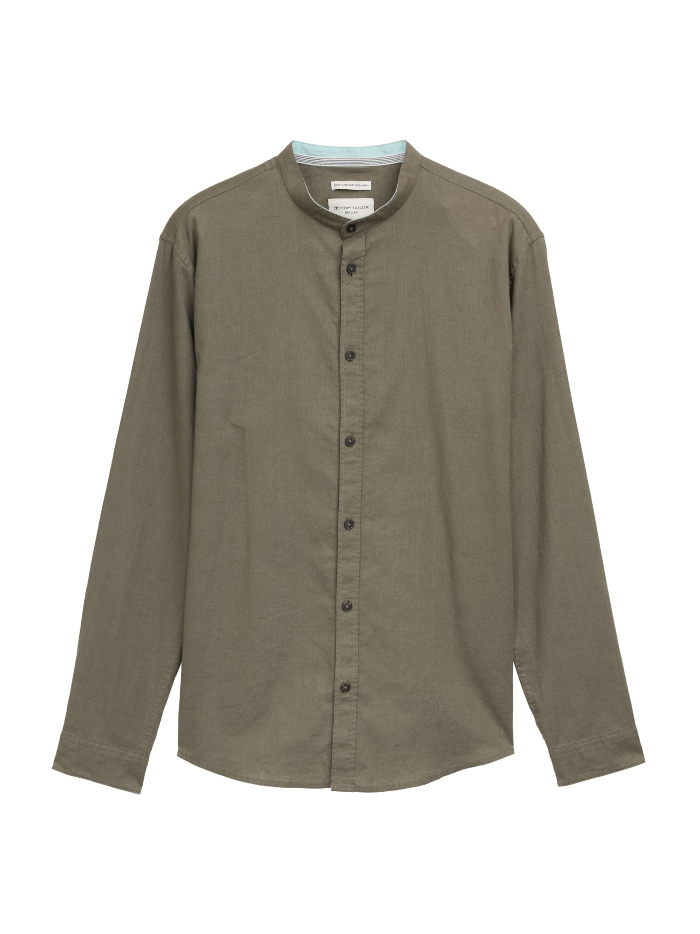 TOM TAILOR Regular fit Риза в зелено: отпред