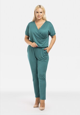 Tuta jumpsuit 'Ibiza' di Karko in verde: frontale