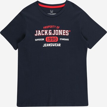 Tricou de la Jack & Jones Junior pe albastru: față