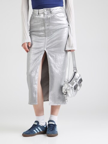 SECOND FEMALE Skirt 'Aspect' in Silver: front