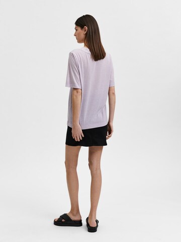 T-shirt 'Ivy' SELECTED FEMME en violet