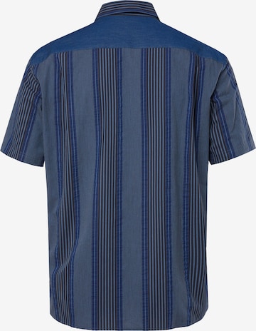 Men Plus Comfort fit Button Up Shirt in Blue
