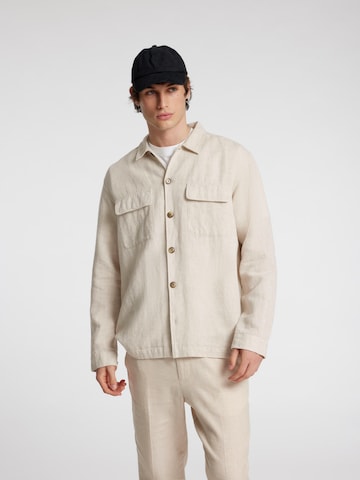 SELECTED HOMME Средняя посадка Рубашка 'SLH-Leroy Sun' в Бежевый