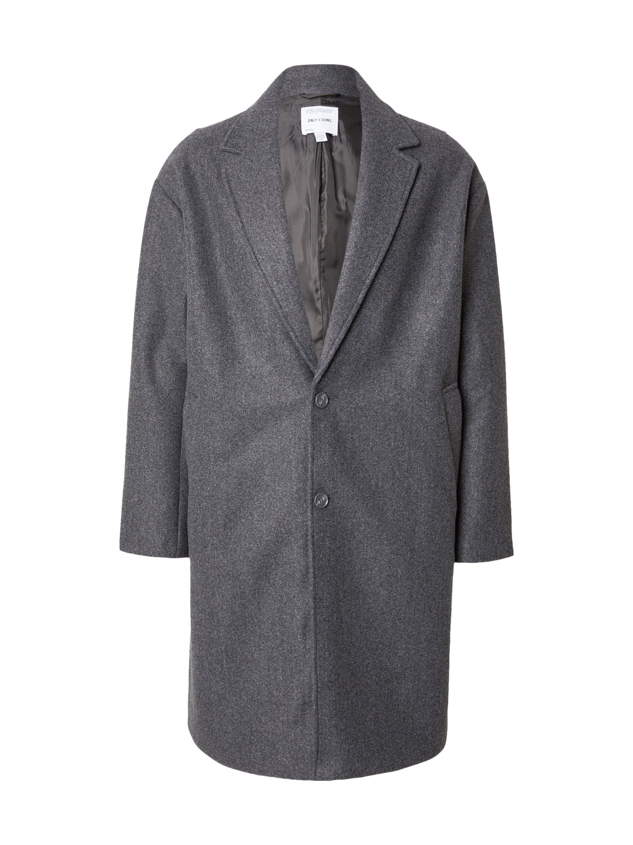 Only & Sons Преходно палто 'ONSWORF' в сиво: отпред