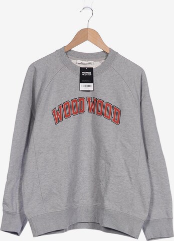 WOOD WOOD Sweatshirt & Zip-Up Hoodie in L in Grey: front