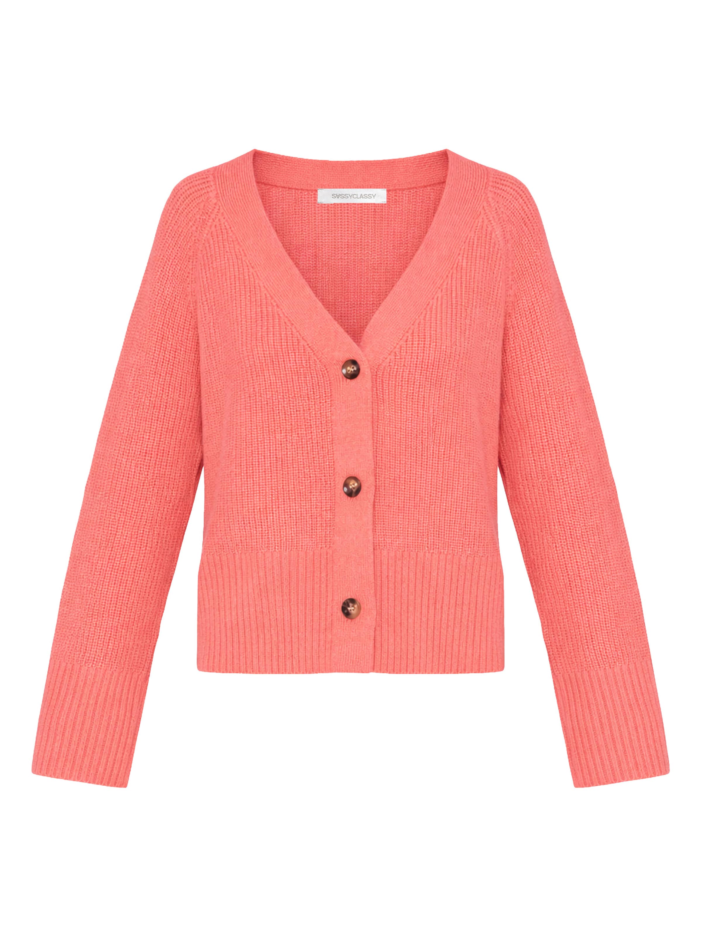 SASSYCLASSY Strickjacke‌‌ in Orange: Vorderseite