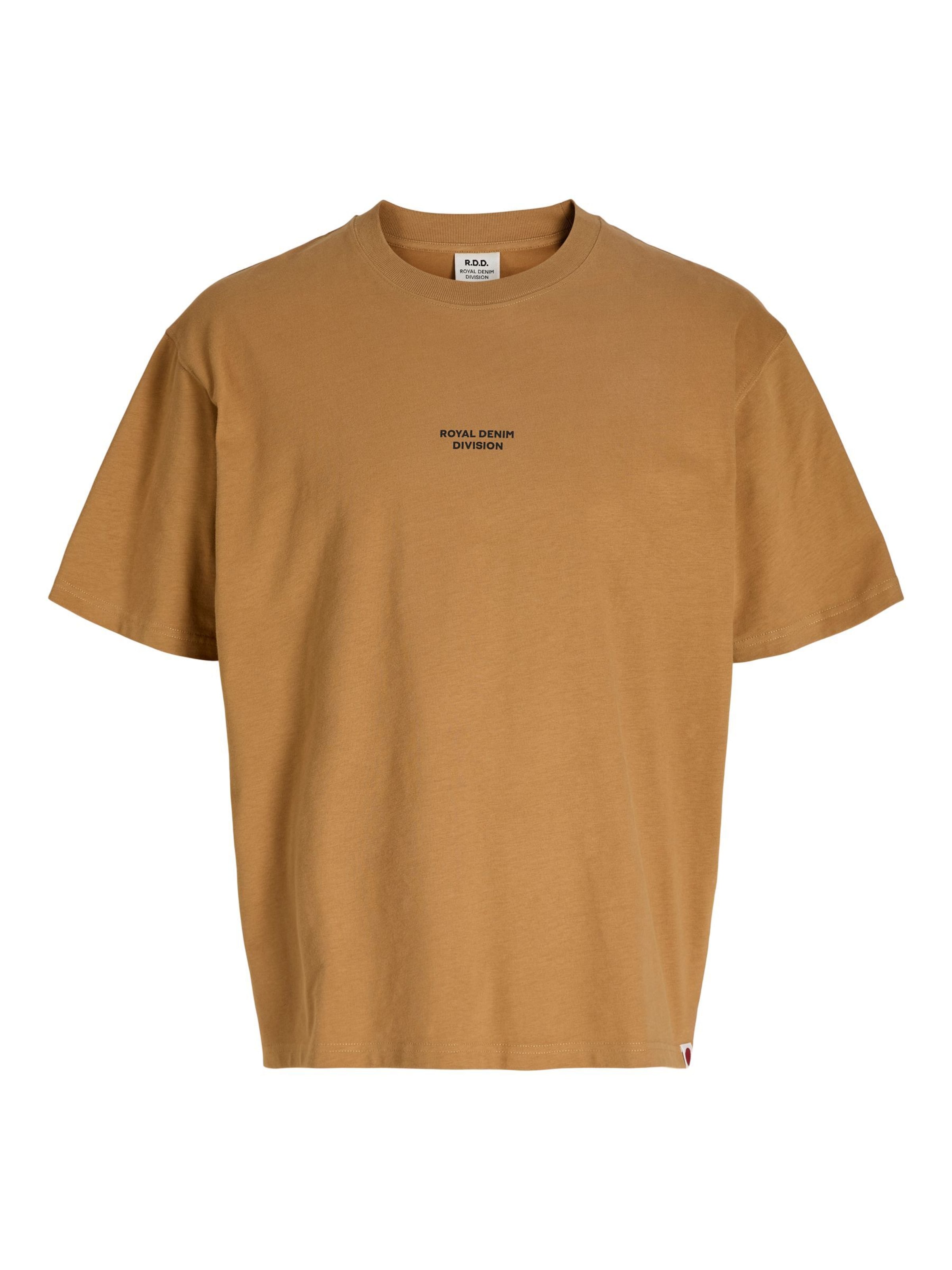 T-Shirt R.D.D. ROYAL DENIM DIVISION en marron : devant