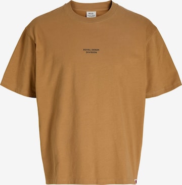 T-Shirt R.D.D. ROYAL DENIM DIVISION en marron : devant