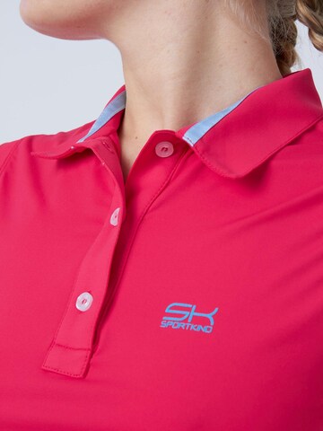 SPORTKIND Performance shirt 'Poloshirt' in Pink