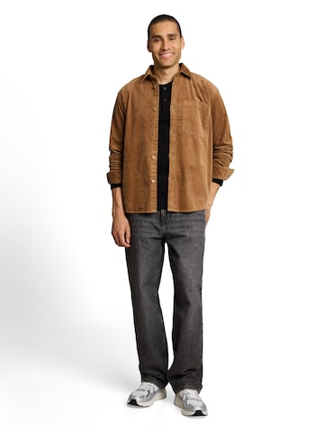 TOM TAILOR DENIM Regular fit Overhemd in Bruin