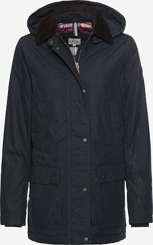 CAMEL ACTIVE Wachsjacke mit abnehmbarer Kapuze in Blau: Vorderseite