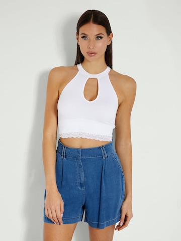 GUESS Knitted Top in White: front