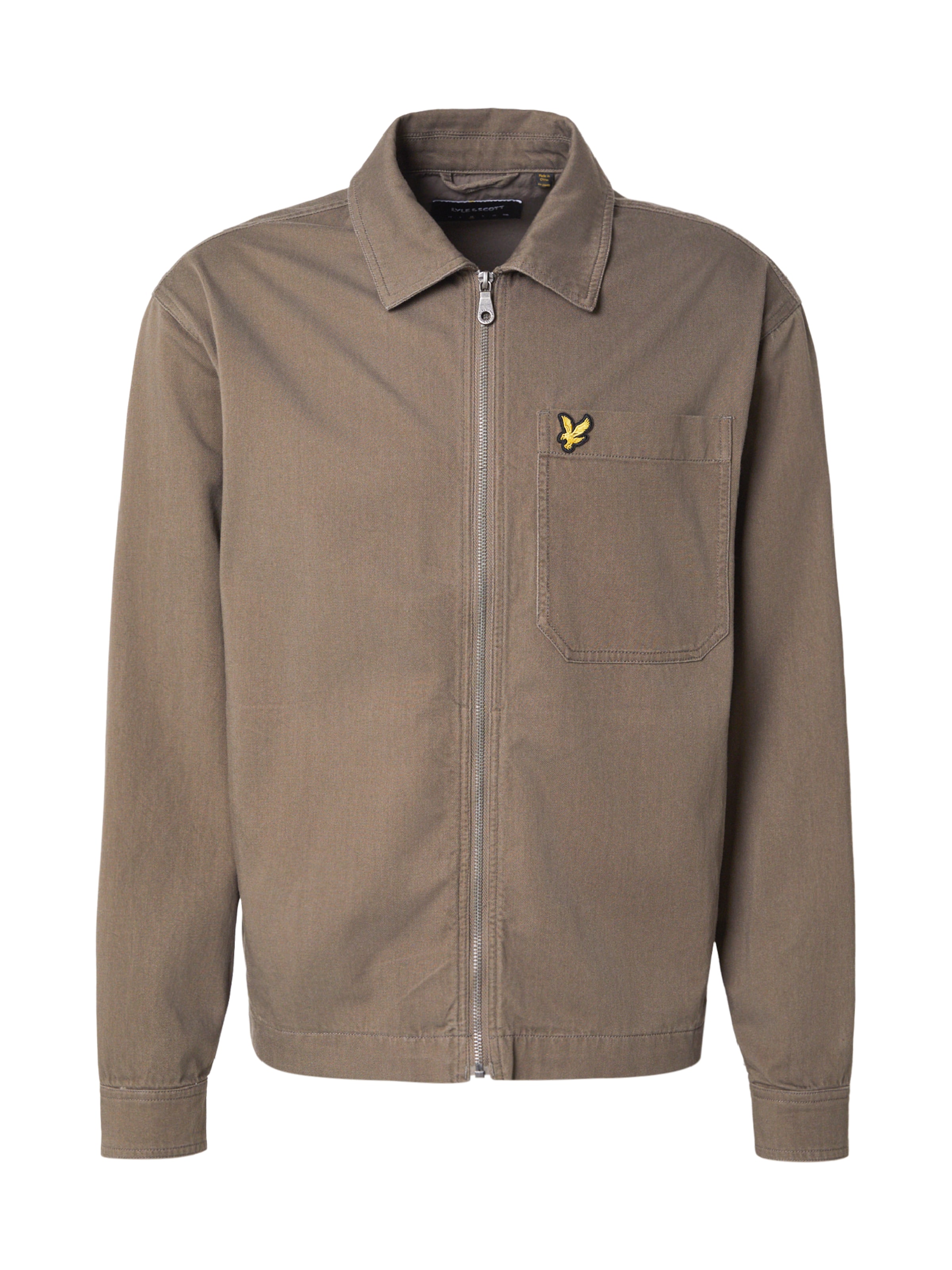 Lyle & Scott Tussenjas in Groen: voorkant